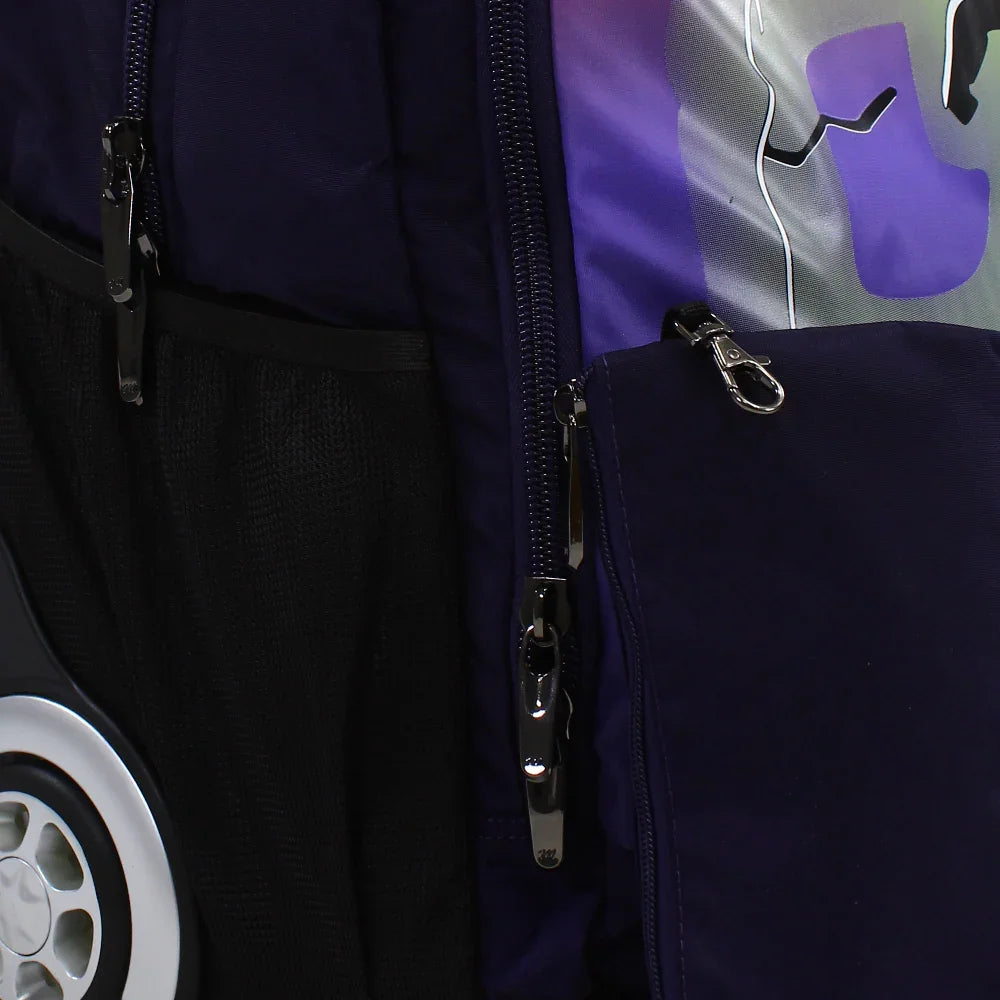 Purplish School Set – 20 Inches (Trolley Bag + Pencil case)