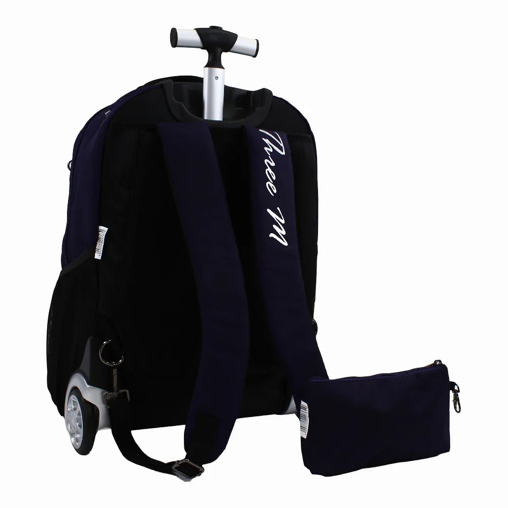 Purplish School Set – 20 Inches (Trolley Bag + Pencil case)