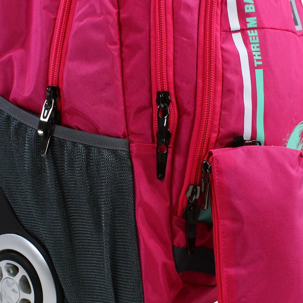 Pink School Set – 20 Inches (Trolley Bag + Pencil case)