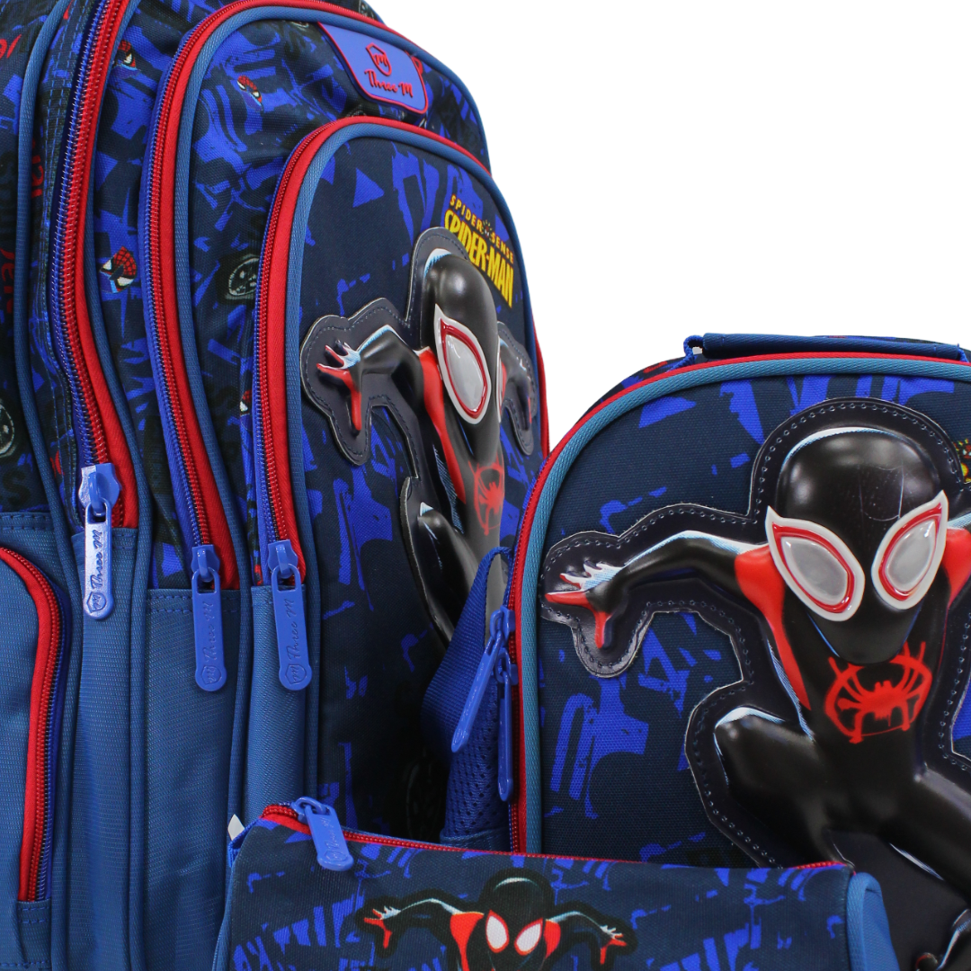 3M Spider-Man School Set 18 Inches – Blue with Backpack, Lunch Bag & Pencil Case
