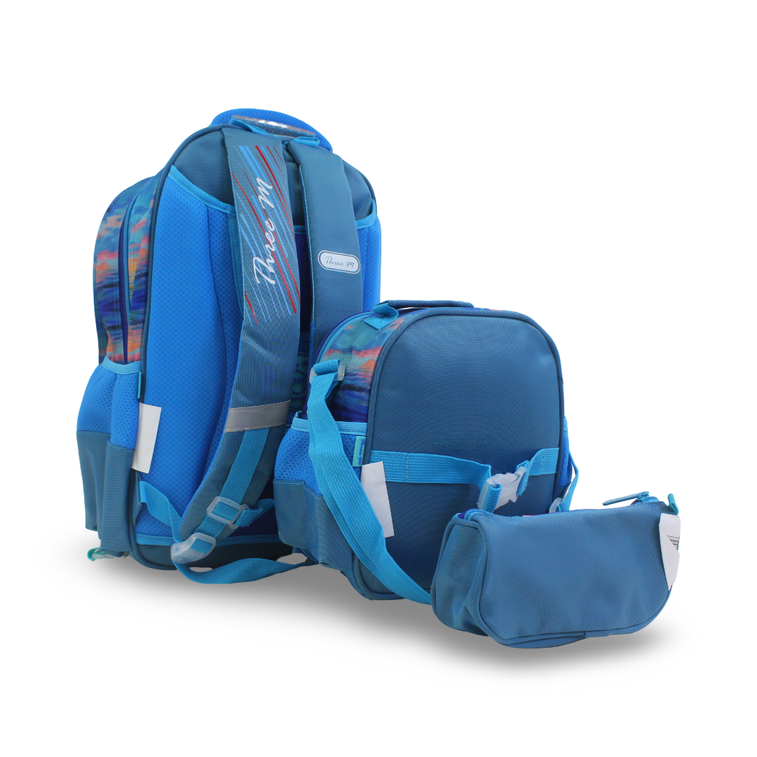3M Stitch School Set 18 Inches – Turquoise with Backpack, Lunch Bag & Pencil Case