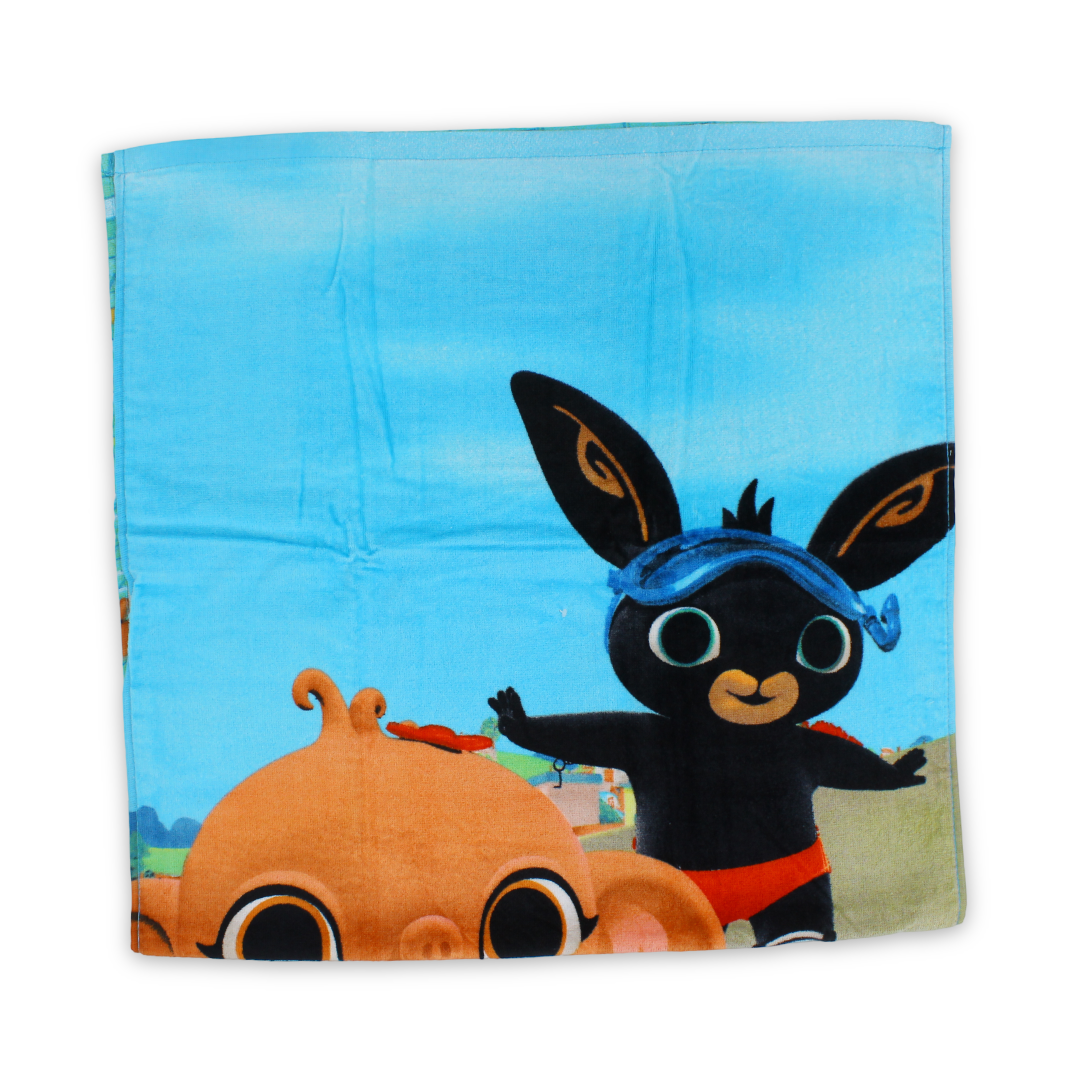 Girls Beach Towel – Baby Blue with Bing and Flop Print - Clothing - Konooz