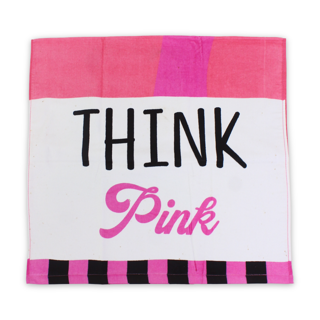 Girls Beach Towel – Pink with Flamngo Print