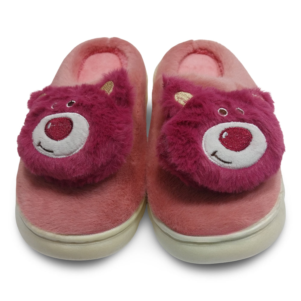 Women's Fur Slippers with Lotso Design