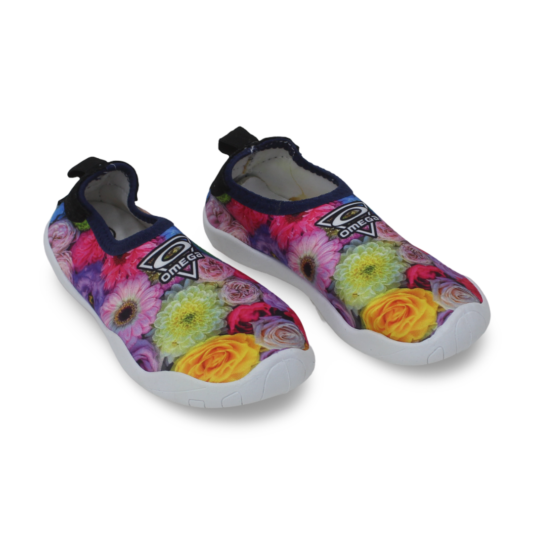 Girls Rubber Water Shoes – 3D Rose Flower Print - Clothing - Konooz