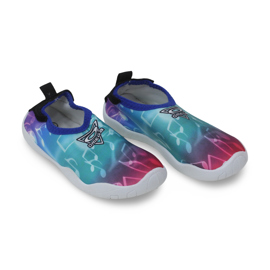 Unisex Kids Rubber Water Shoes – Musical Notes Gradient Print - Clothing - Konooz
