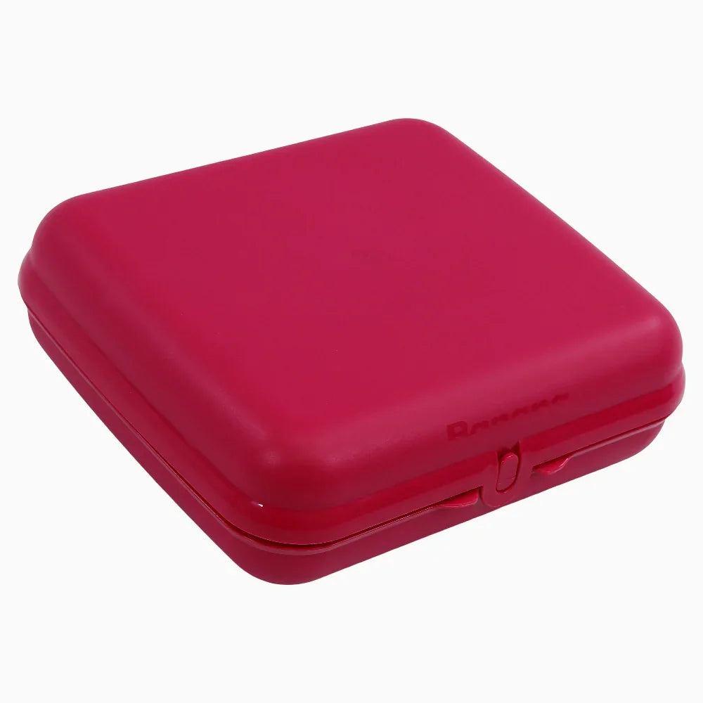 Fuchsia Plastic Lunch Box Set – (5-in-1 Easy Lock)