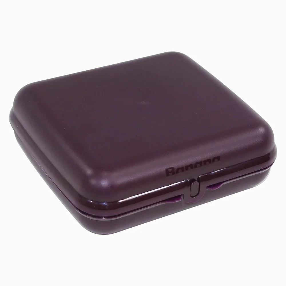 Purple Plastic Lunch Box Set – (5-in-1 Easy Lock)