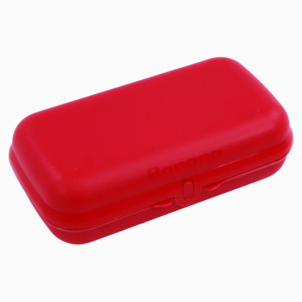 Fuchsia Plastic Lunch Box Set – (3-in-1 Easy Lock)
