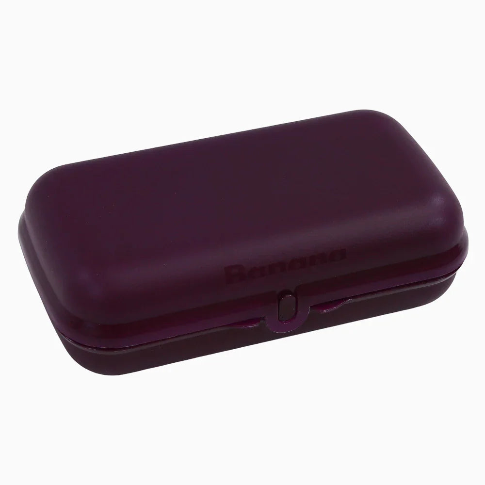 Purple Plastic Lunch Box Set – (3-in-1 Easy Lock)
