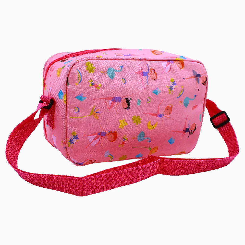 Fabric Lunch Bag – Pink with Dancing Ballerina Design
