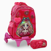 Sweet Princess School Set – 17 Inches (Trolley Bag + Pencil Case)