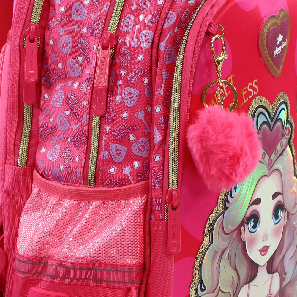 Sweet Princess School Set – 17 Inches (Trolley Bag + Pencil Case)