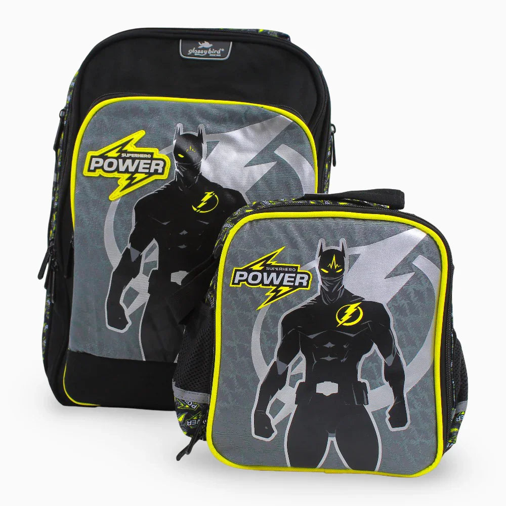 Superhero Power School Set – 18 Inches (Backpack & Lunch Bag)
