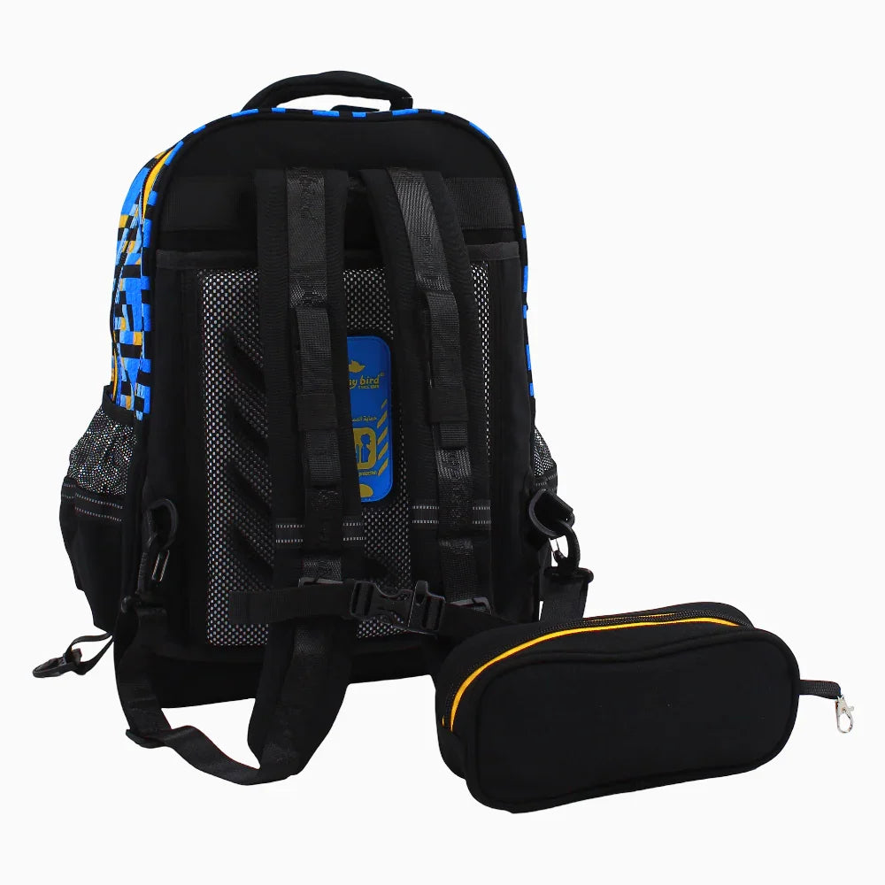 Car Block School Set – 17 Inches (Backpack & Pencil Case)