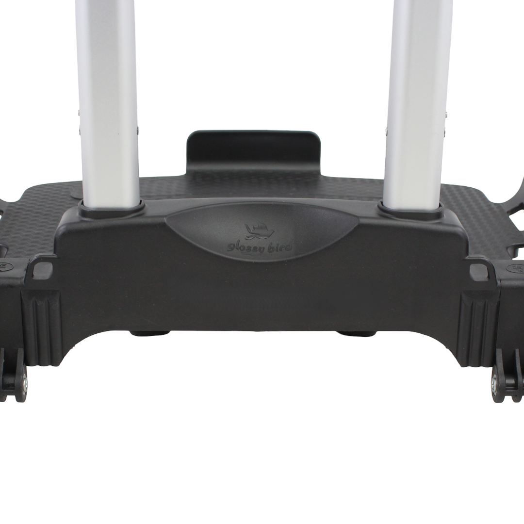 Glossy Bird Trolley Bag Holder – Black (Size: 16-18 Inches)