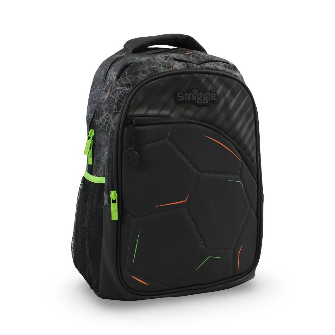 Smiggle Backpack Football Design 17 Inches – Black - School