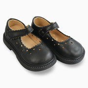 Girls Leather Shoes – Black