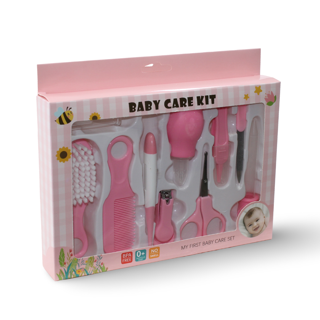 Baby Healthcare Kit 10 Pcs – Pink - Baby Essentials - Happy Baby