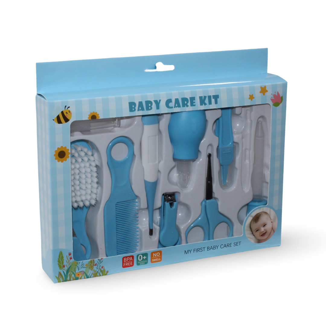 Baby Healthcare Kit 10 Pcs – Baby Blue - Baby Essentials - Happy Baby