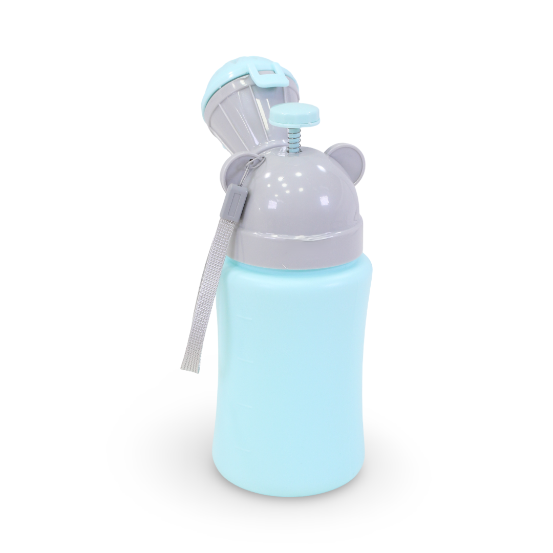 Baby Potty Bottle For Outings Trips and Travel – Aqua - Baby Essentials - Happy Baby