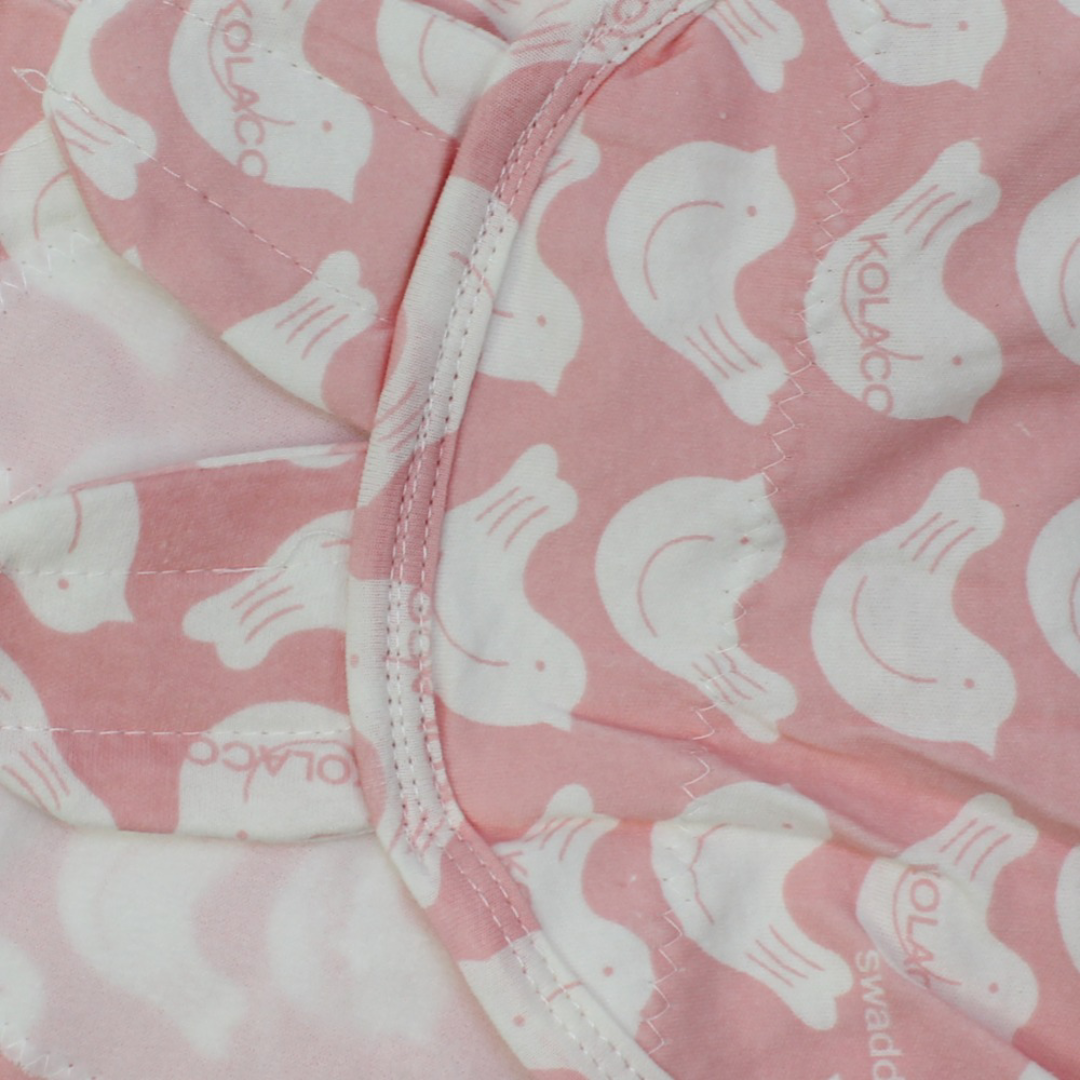 Kolaco Cotton Baby Swaddle – Pink with Birds Print