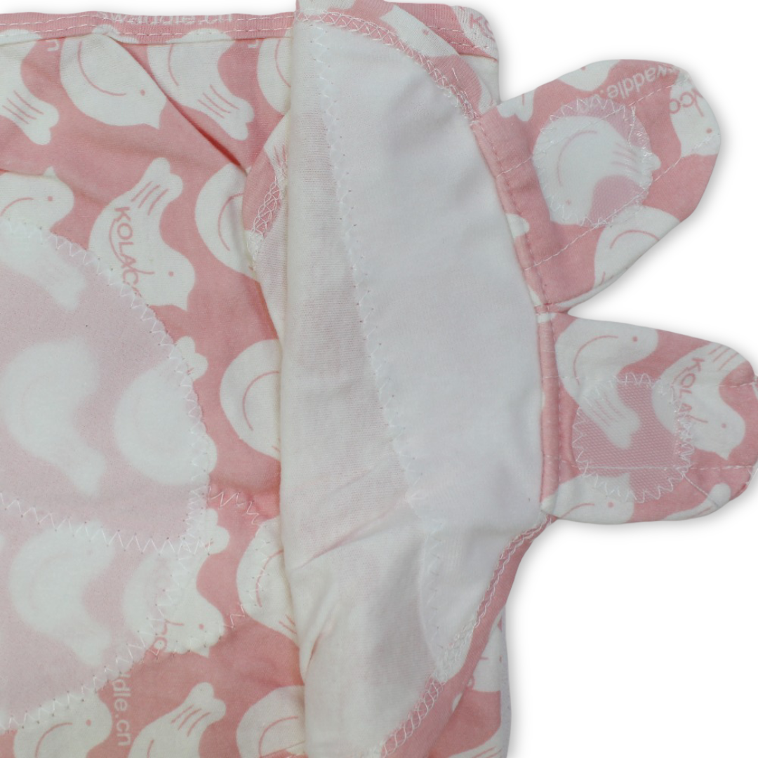 Kolaco Cotton Baby Swaddle – Pink with Birds Print