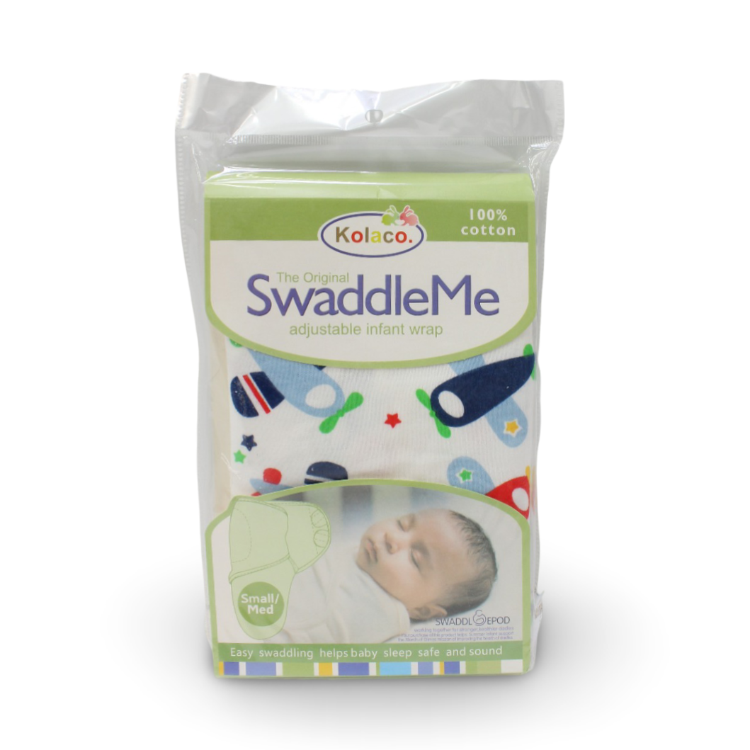 Kolaco Cotton Baby Swaddle Me (Airplanes)