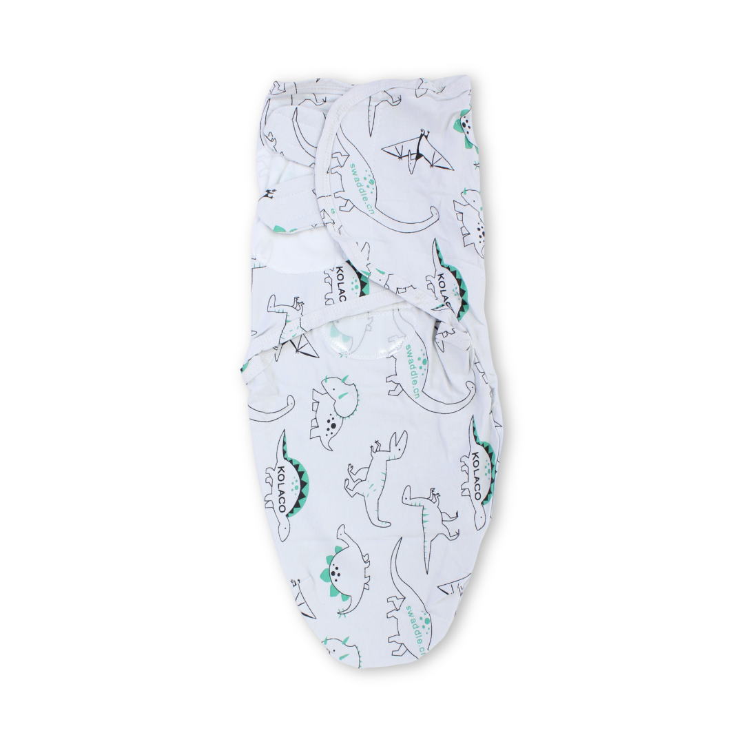 Kolaco Swaddle Wrap – Off-White with Dino Print