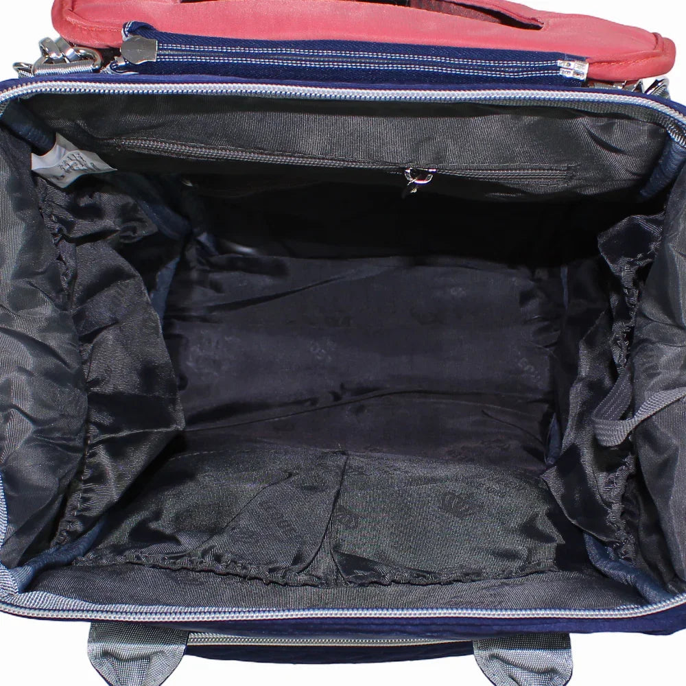 LeQueen Diamond 7th Edition Soft Waterproof Diaper Bag - Red & Navy