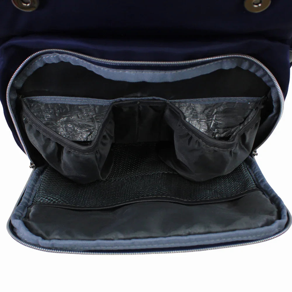 LeQueen Diamond 7th Edition Soft Waterproof Diaper Bag - Red & Navy