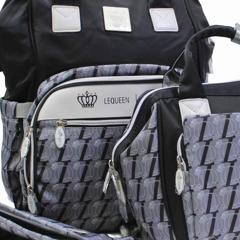 LeQueen Diamond 8th Special Edition Soft Waterproof Diaper Bag - Grey