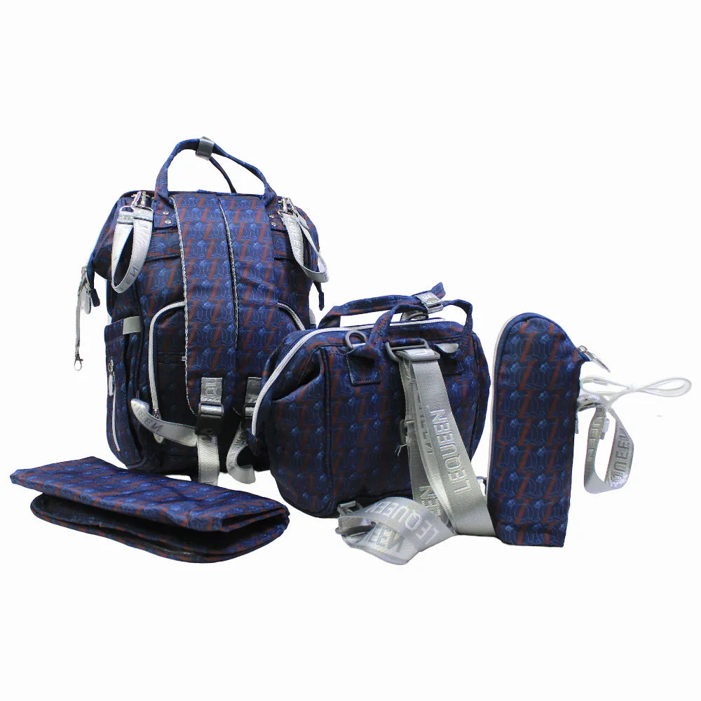 LeQueen Diamond 8th Special Edition Soft Waterproof Diaper Bag - Navy Blue