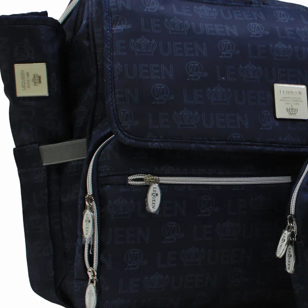 LeQueen Diamond 8th Special Edition Soft Waterproof Diaper Bag - Navy Blue