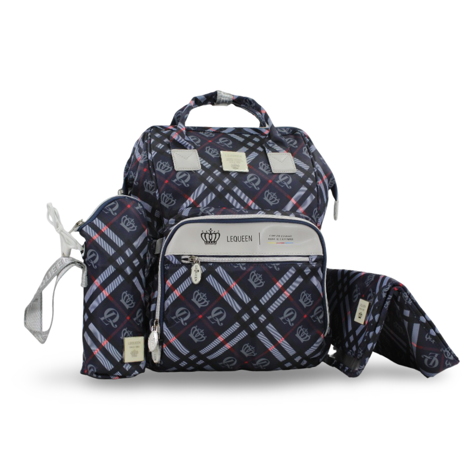 LeQueen Diamond 8th Special Edition Soft Waterproof Diaper Bag - Blue - Baby Essentials