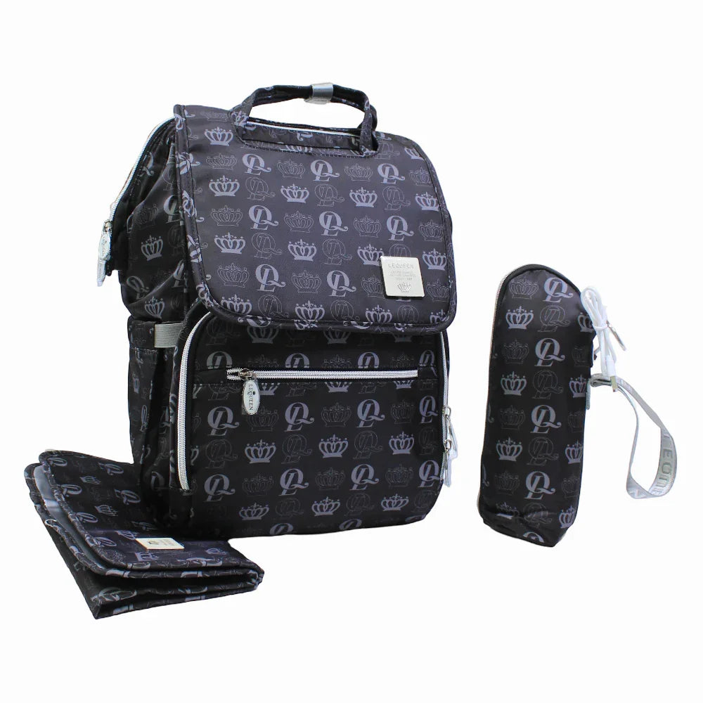 LeQueen Diamond 8th Special Edition Soft Waterproof Diaper Bag - Grey
