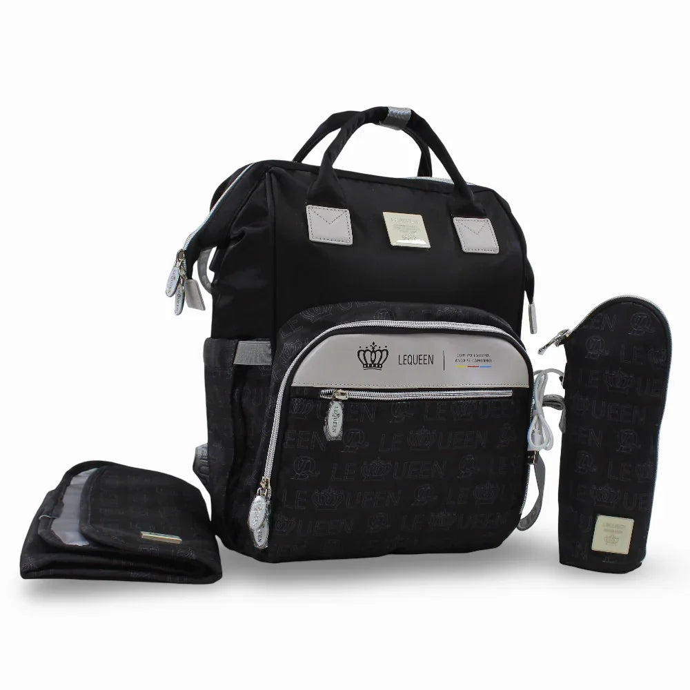 LeQueen Diamond 7th Special Edition Soft Waterproof Diaper Bag - Black