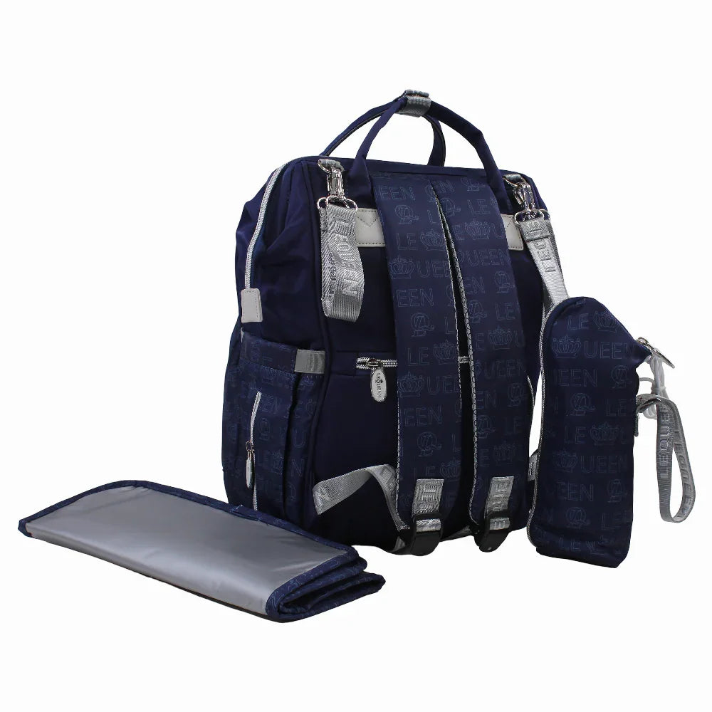 LeQueen Diamond 7th Special Edition Soft Waterproof Diaper Bag - Navy Blue