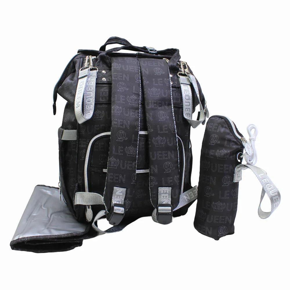 LeQueen Diamond 8th Special Edition Soft Waterproof Diaper Bag - Black