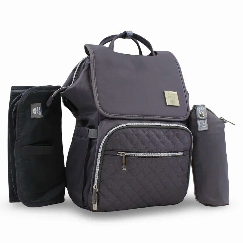 LeQueen Diamond 7th Edition Soft Waterproof Diaper Bag - Grey