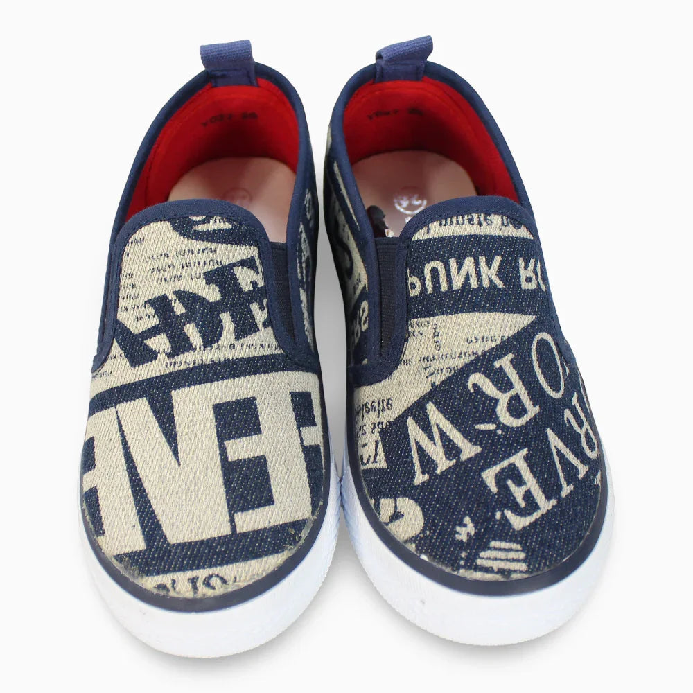Boys Canvas Sneakers  - Navy Blue