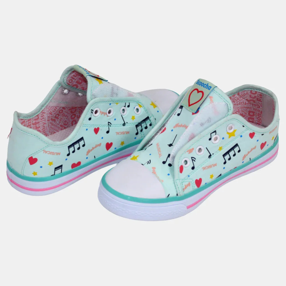 Girls Multicolored Canvas Sneakers
