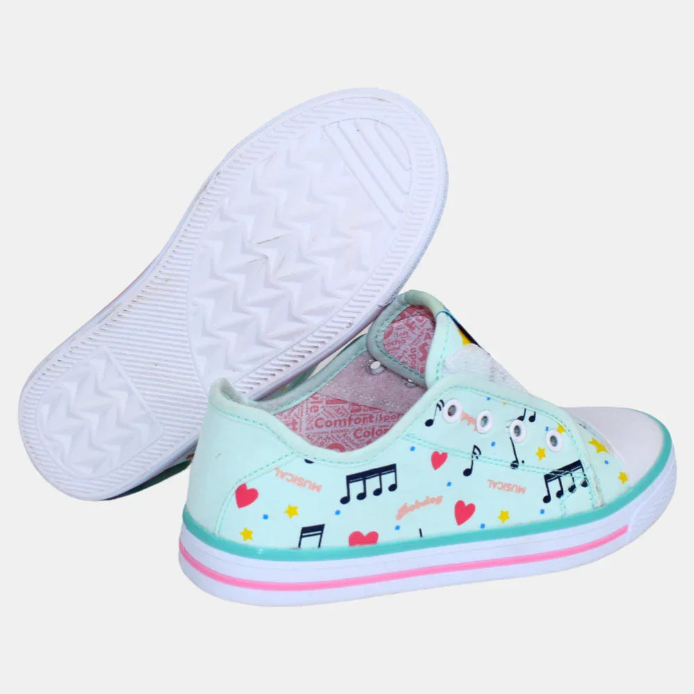 Girls Multicolored Canvas Sneakers