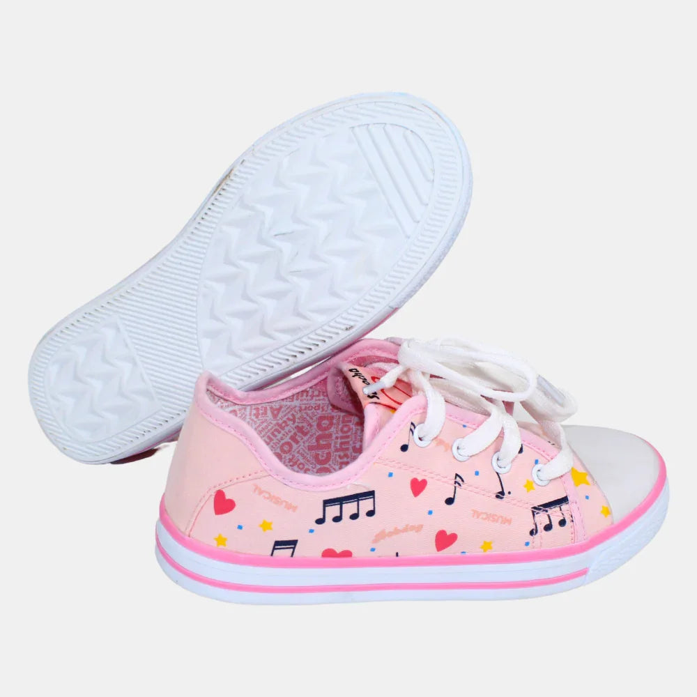 Girls Multicolored Canvas Sneakers