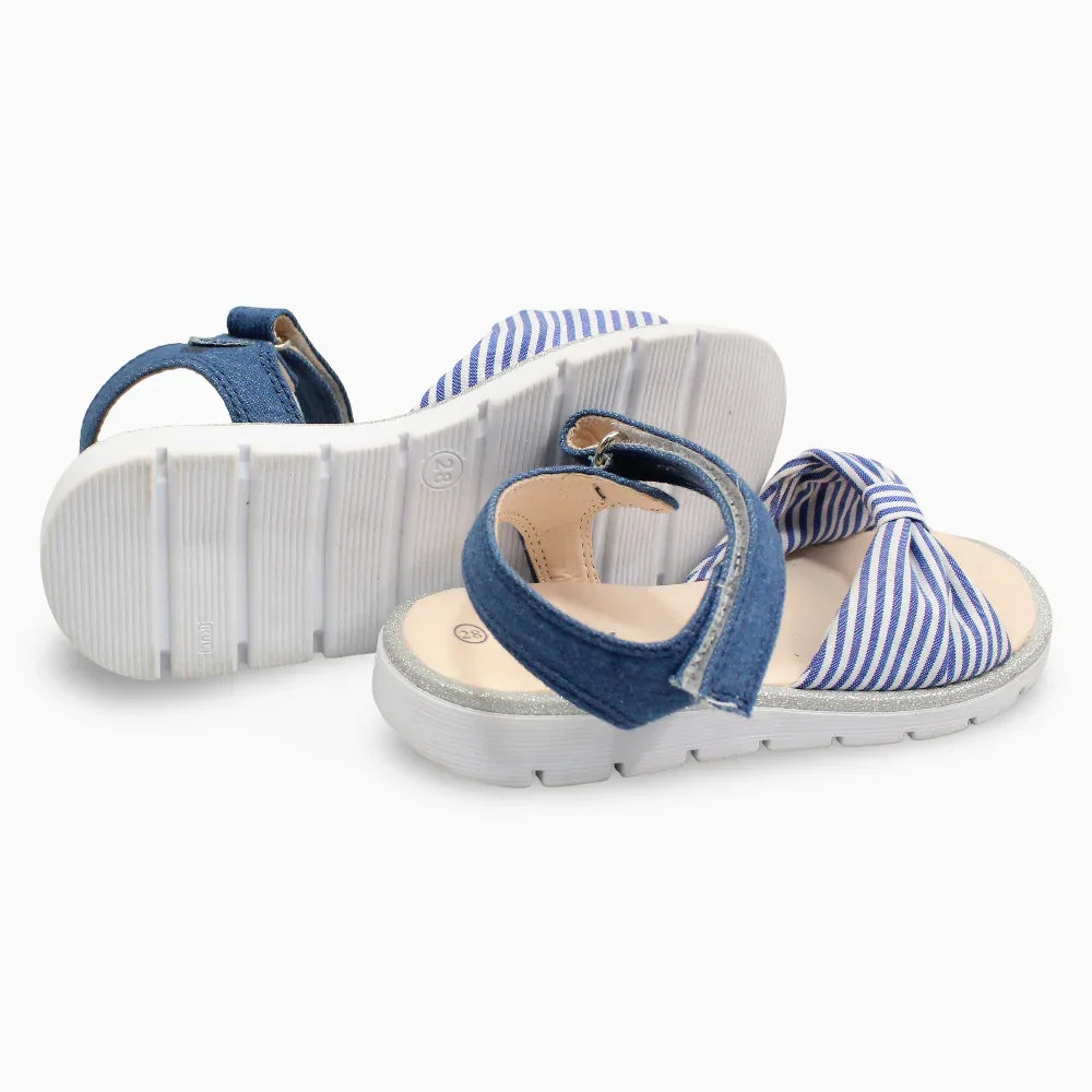 Girls Sandals – White & Blue