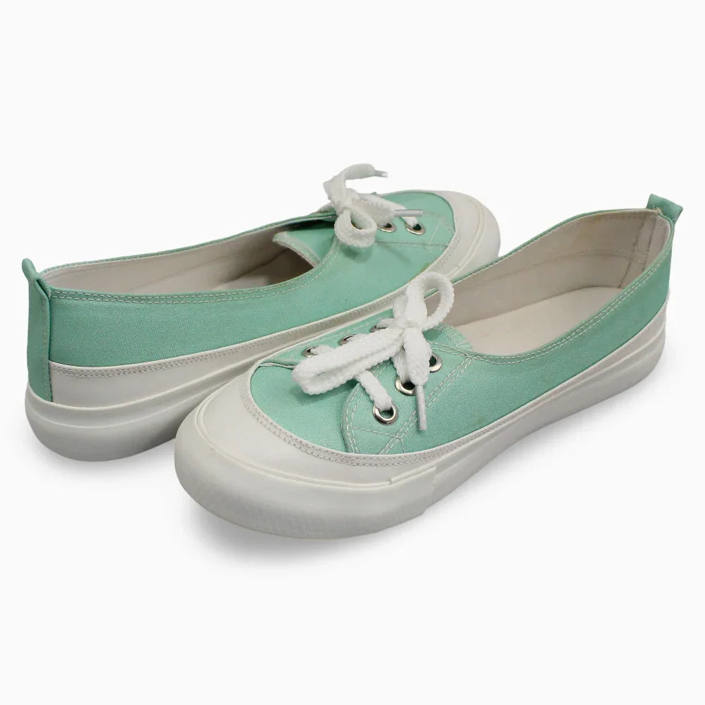 Girls 3-Hole Canvas Shoes – Mint Green