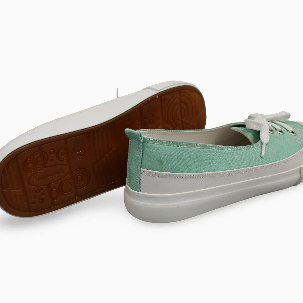 Girls 3-Hole Canvas Shoes – Mint Green