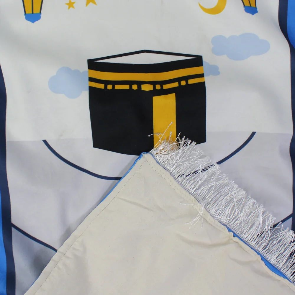 سجادة صلاة – أبيض وأزرق