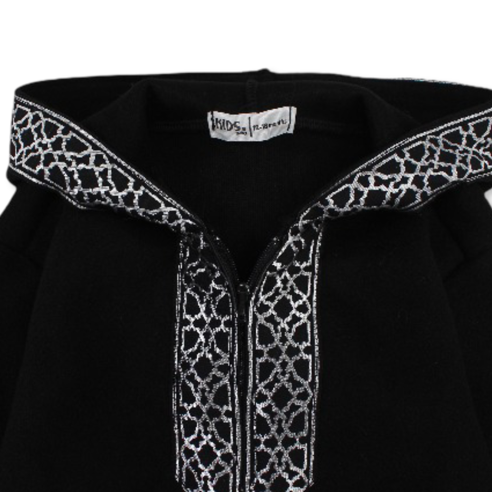 Boys Long-Sleeved Hooded Jilbab – Black