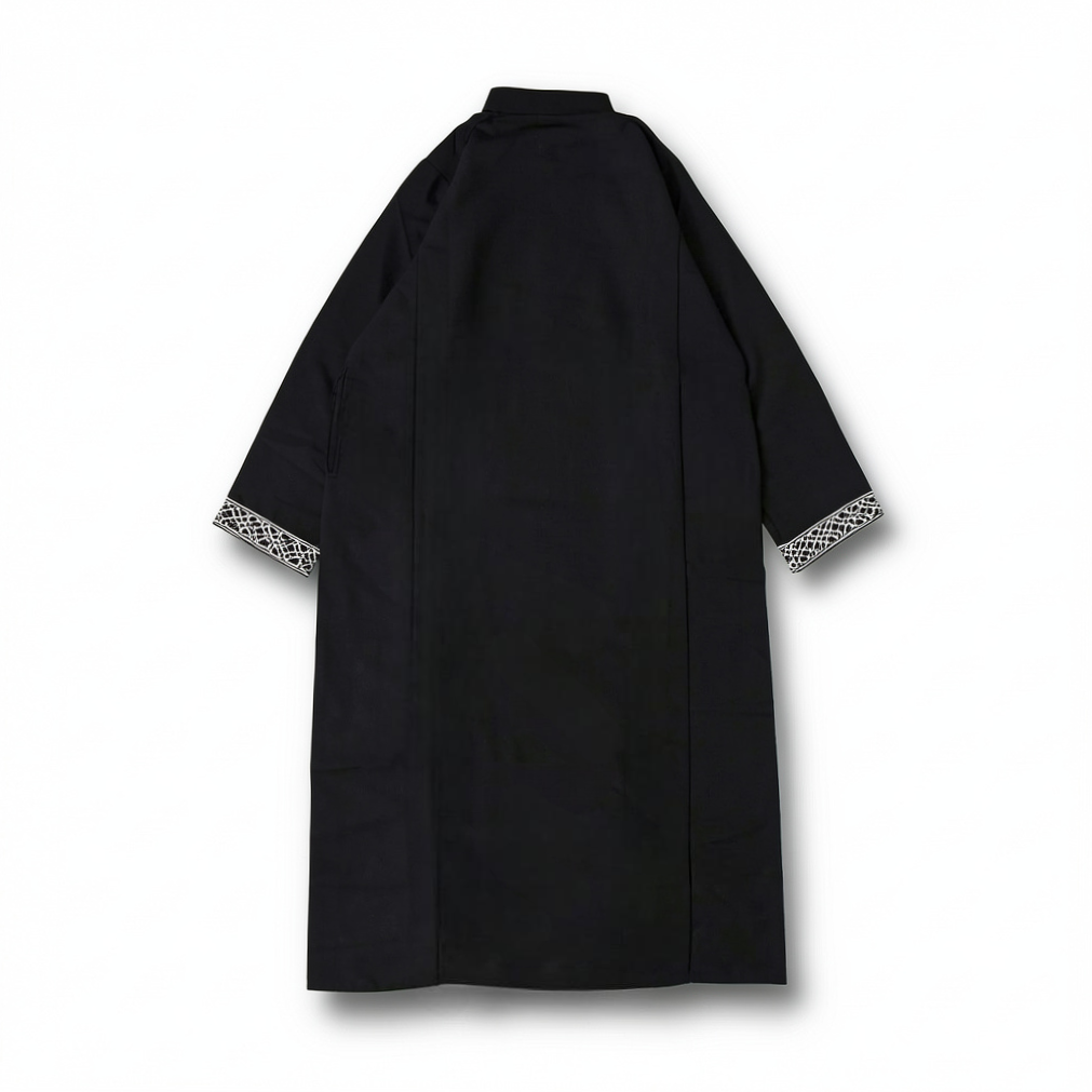 Boys Cotton Long-Sleeved Black Jilbab – Black